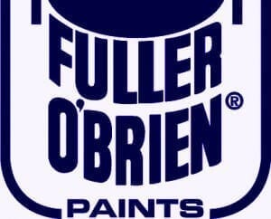 Vibrant Fuller O'Brien Paints logo display at The History Museum exhibit.