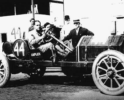 Vintage race car at The History Museum, showcasing early 20th-century automotive history and innovations.