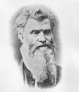 Vintage black and white portrait of a bearded man, historical photography at The History Museum.