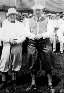 Golfers at a historic golf tournament, early 20th century.